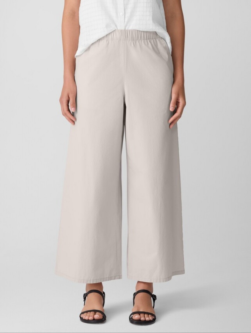 Eileen Fisher Organic Cotton Wide Leg Pants Size XL